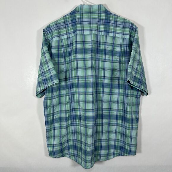 Tommy Bahama The Coconut Point Button Up Shirt Mens Large Green Blue Plaid SS - Picture 11 of 13